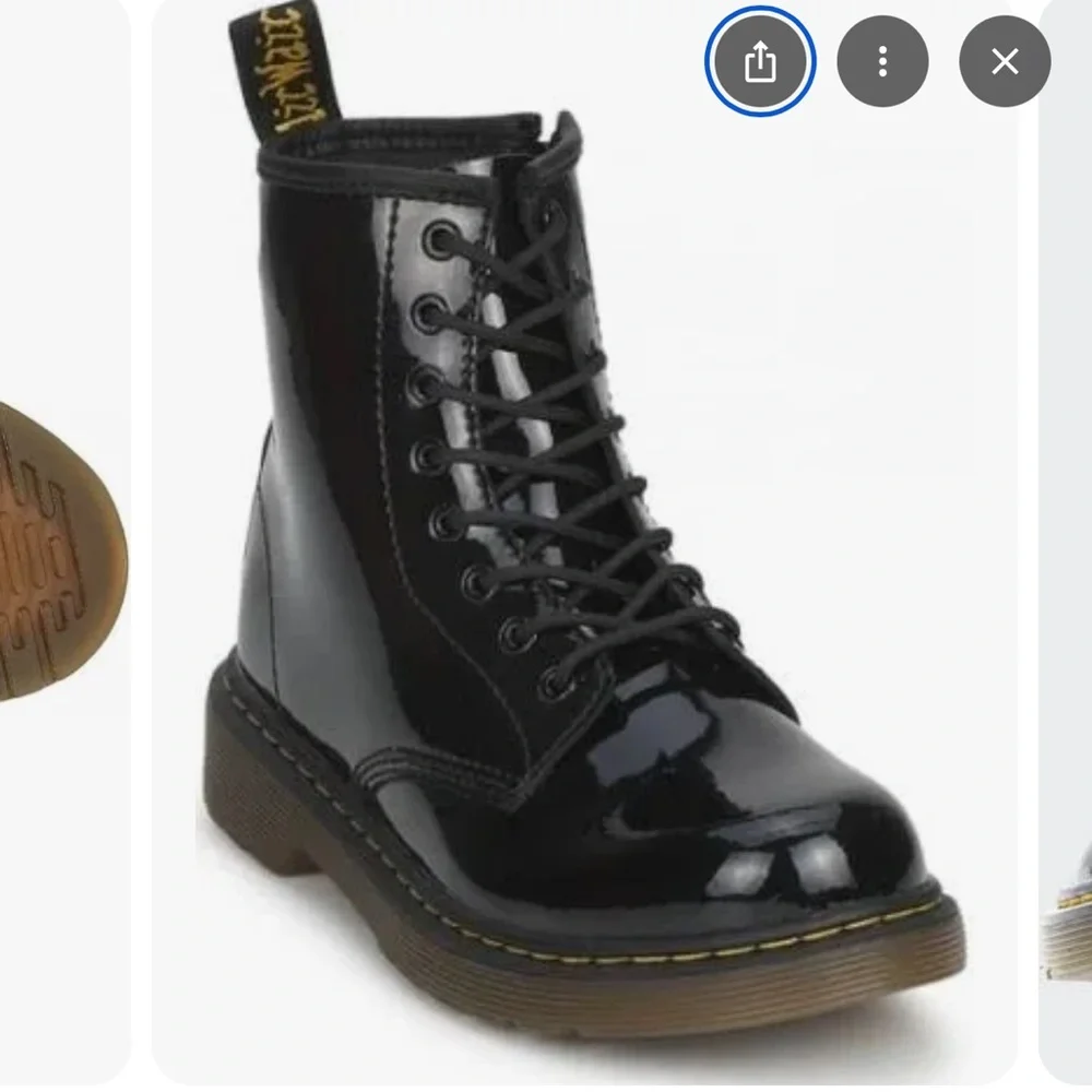 Dr. Martens Youth 1460 Delaney patent leather Black Lace-Up zipper 3 Boots